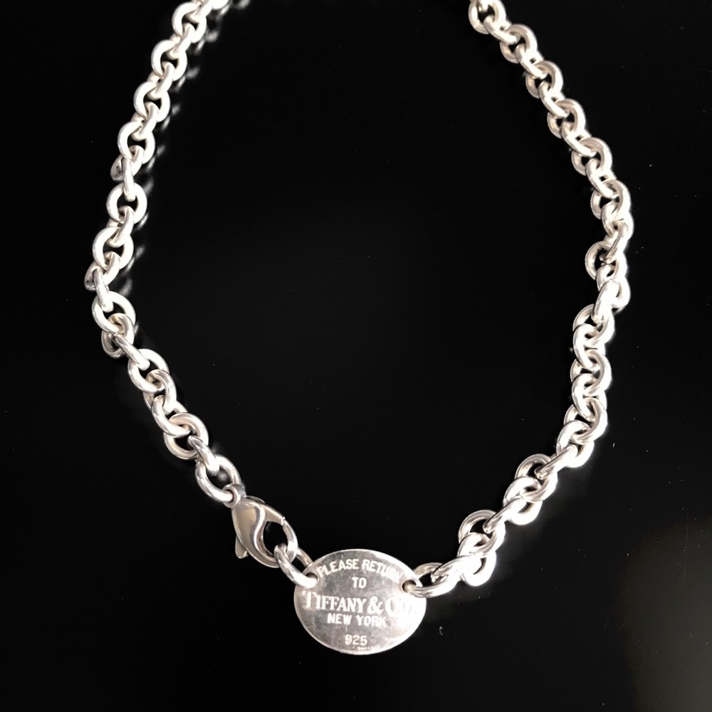 Tiffany & Co. Oval Tag Necklace